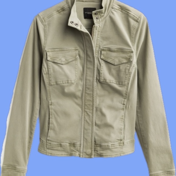 Liverpool Jeans Denim Shadow Green Full Zip Button Jacket Women's Size Small - Picture 1 of 14